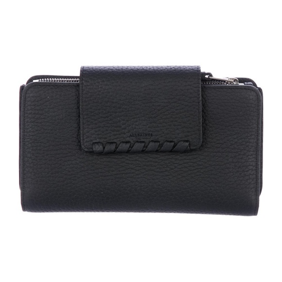 All Saints Black Leather Wallet - Picture 1 of 16